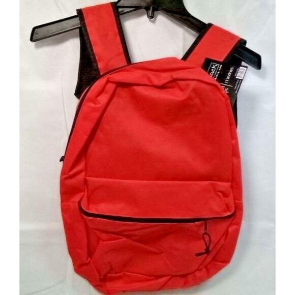 Moda West Kids Backpack 17" – Red or Black Padded Straps Front Pocket New - Picture 9 of 16